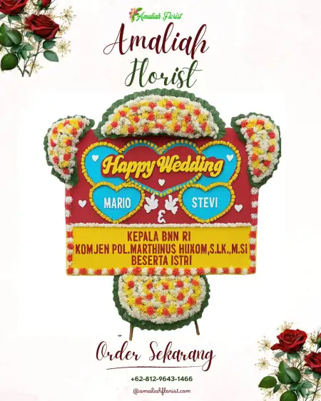 Papan Bunga Pernikahan Pluneng